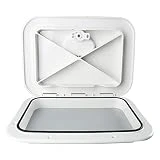 YaeMarine Marine Access Hatch Boat Deck Hatch Lid Access Hatch & Lid 10-5/8'x14-3/4 RV White (270mm x 375mm)
