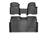 WeatherTech Custom Fit FloorLiner for Ford F-150-1st Row Over-The-Hump & 2nd Row (Black)