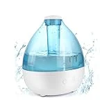 UFRESH Cool Mist Humidifier for Bedroom & Large Room - 0.6 Gallon Water Tank, Whisper-Quiet, Automatic Shut-Off and Optional Night Light - Lasts Up to 24 Hours