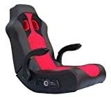 X Rocker 5172801 Ace Bayou Vibe Sound Chair with Arms, Black/Red