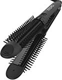 xtava 3-in-1 Straightener Curler and Brush - Professional 1 Inch Flat Curling Iron and Straightening Brush - Ionic Ceramic Hair Curler and Round Brush - Hair Styling Tools with Travel Case