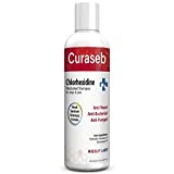 Curaseb Antifungal & Antibacterial Chlorhexidine Shampoo for Dog & Cats - Treats Yeast Infections, Ringworm, Pyoderma & Skin Allergies – Broad Spectrum Veterinary Formula (8 oz)
