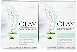 Olay Daily Gentle Clean 5-in-1 Water Activated Cloths with Vitamin E for Younger Looking Skin, 33 Ea (Pack of 2)
