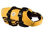 EzyDog Premium Doggy Flotation Device (DFD) - Adjustable Dog Life Jacket Preserver with Reflective Trim - Durable Grab Handle for Safety and Protection - 50% More Flotation Material (Small, Yellow)