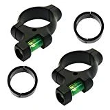 West Lake Pack of Two Tactical Precision Scope Leveling Kit, Includes 30mm Smooth Alloy Scope Bubble Level Indicator (Anti Cant) for Precision Shooting and 1' Ring Reducer