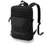 Cargo Works 15' Laptop Backpack,Computer Bag for Women & Men, Resistant College School Bookbag, Slim Business Backpack- Black