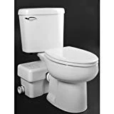 Macerating Toilet, Round, 1/2 HP, 115V