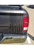 Vertical Distressed American Flag Tailgate Decal-one Size fits Most