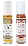 Aging Hippie (Patchouli) + Hippie Peace (Nag Champa) Perfume Oil Roll On - Set of 2