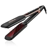 Kealive Hair Straightener, with 2 Inch Extra Wide Infrared and MCH Ceramic Fast Heater, LCD Display Screen, Adjustable Temperature