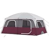 CORE 10 Person Straight Wall Cabin Tent (Wine)