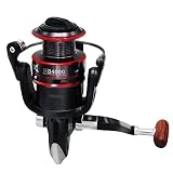 FREGITO Spinning Fishing Reel, High Precision Saltwater and Freshwater Fishing Reel, 18LB Drag, 4.7:1 Gear Ratio, Solid Wood Handle