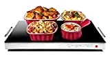 Chefman Electric Warming Tray with Adjustable Temperature Control, Perfect For Buffets, Restaurants, Parties, Events, and Home Dinners, Glass Top Large 21” x 16” Surface Keeps Food Hot – Black