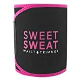 Sweet Sweat Premium Waist Trimmer (Pink Logo) for Men & Women ~ Includes Free Sample of Sweet Sweat Gel! (Large: 9' Width x 46' Length)