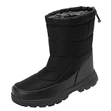 Men and Women's Waterproof Snow Boot Drawstring Cold Weather Boot, T.black-40