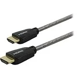 GE Pro Premium HDMI Cable, Ethernet, 6 Foot, Ultra HD, Full HD 1080P, HDR Capability, 18 Gbps Data Transfer, 4K 60Hz HDMI, Works with Smart TVs, Roku, Streaming Devices, Blu Ray, Cable, Metal, 33522