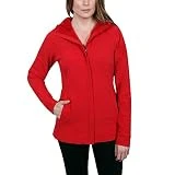 Kirkland Signature Ladies Water-Repellent Wind Resistant Softshell Jacket (Large, Red)