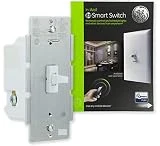 GE, White Enbrighten Z-Wave Plus Smart Light Switch, Works with Alexa, Google Assistant, SmartThings, Wink, Zwave Hub Required, Repeater/Range Extender, 3-Way Compatible, Toggle, 14292