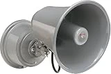 Edwards Signaling 5520-N5 Electronic Horn and Siren, 124/114 db (Horn), 112/102 db (Siren), Low Current, High Decibel, 120V AC, Gray