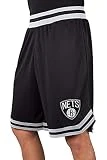 Ultra Game NBA Brooklyn Nets Mens Woven Basketball Shorts, Team Color, Large