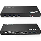 Wavlink USB C,Type-A Dual 4K Laptop Docking Station,5K/ Dual 4K @60Hz Video Outputs Dual Monitor for Windows,(2 HDMI & 2 DP, Gigabit Ethernet, 6 USB 3.0,) DL6950-PD Function Not Supported