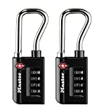 Master Lock Padlock, Set Your Own WORD Combination TSA Accepted Luggage Lock, 1-5/16 in. Wide, 4696TWD (Pack of 2)