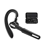 Bluetooth Headset, Wireless Bluetooth Earpiece V4.1 8-10 Hours Talktime Stereo Noise Cancelling Mic, Compatible for iPhone Android Cell Phones Driving/Business/Office (Black)