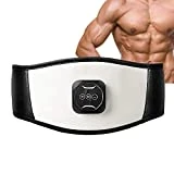 ixaer Electric Slimming Belt Waist EMS Ab Stimulator Electronic Abdominal Belt Muscle Toning Waist Trainer 6 Massage Modes 10 Levels Adjustable Intensity Vibration Loss Weight Fat Burner Trimmer Belt