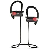 Bluephonic Sports Workout Wireless Headphones, DeepBassX HD Stereo Sound, IPX7 Sweat and Water Proof Fit in Ear Bluetooth Earbuds, Noise Cancelling Running Earphones, Built in Mic, Play 8 hr