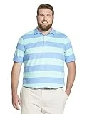 IZOD Men's Big and Tall Advantage Performance Short Sleeve Stripe Polo Shirt, Florida Keys, 2X-Large Tall