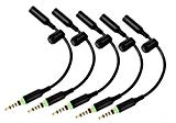 5Pcs Replacement Headphone Adapter Connector Waterproof Cable for iPhone 6S, 6S Plus, 6, 6 Plus Cellphone Cases