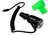 2 AMP Car Charger Adaptor Micro USB for LG B470 B-470 + Extreme Band (Car Charger)