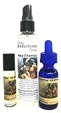 Combo Nag Champa -3 items - 4 ounce Bottle Of Scent Spray, 1 ounce Bottle of Skin Safe Fragrance/Perfume Oil And 10 Ml Bottle of Roll-On Perfume Oil