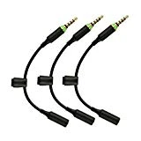 Accessonico 3 Pack Waterproof Audio Extension Adapter Compatible with Lifeproof Fre Nuud Case 3.5mm Headphone Stereo Convert Cable AUX Wire