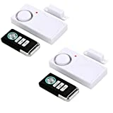 HENDUN Wireless Remote Door Alarm, Windows Open Alarms,Magnetic Security Sensor, Pool Door Alarm for Kids Safety, Entry Chime,Apartment Alarm (2 Pack)