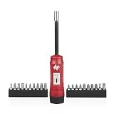Neiko 10573B Torque Screwdriver Set, 1/4-Inch Drive, Long Shank, 10 to 50 Inch-Pound Range, 20 Bits Included