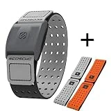 Scosche Rhythm+ Heart Rate Monitor Armband- Optical Heart Rate Armband Monitor with Dual Band Radio ANT+ and Bluetooth Smart - Bonus Pack Includes Additional Free Armband (Gray)