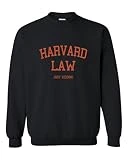 Harvard Law Funny Crewnecks Humor Sweatshirts_Black_L