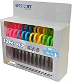 Westcott 5' School Pack of Kids Scissors with Anti-Microbial Protection, Blunt, Assorted Colors (Pack of 12)