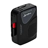 Byron Statics Portable Cassette Players Recorders FM AM Radio Walkman Tape Player Built In Mic External Speakers Manual Record VAS Automatic Stop System 2AA Battery Or USB Power Supply Headphone Black