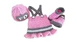 Matissa Newborn Baby Girl/Boy Crochet Knit Costume Photography Prop Hats Outfits (Little Firewoman)