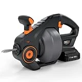 TACKLIFE Drain Auger, Automatic Cordless Drain Clog Remover Perfect Replacement for Drain Snake, Ideal Plumbing Snake Power Tool, 20-Volt MAX Li-Ion, 25Ft(7.6m) Replaceable Flexible Shaft - HGDDC1A