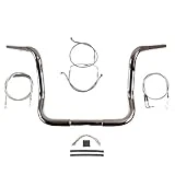 Hill Country Customs 1 1/4' Chrome 14' Ape Hanger Handlebar Kit for 1996-2006 Harley-Davidson Electra Glide, Ultra Classic, Street Glide models with Cruise Control - BSC-BB14C-ESG06-C