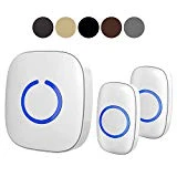 SadoTech Model CX Wireless Doorbell, 2 Remote Buttons, Easy Install, Range Over 1000-feet, 52 USA Chimes, Adjustable Volume and LED Flash