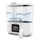 Keebar Cool Mist Humidifiers, Ultrasonic Humidifiers for Bedroom Baby and Office, 3.5L Air Vaporizer Unit with Whisper-Quiet Operation, Touch Control, Constant Humidity, Auto Shut-Off, White