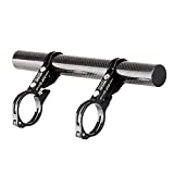 KBROTECH GUB 31.8MM Double Clamp Carbon Fiber Super Long Bike Bicycle Handlebar Extender Extension Light Lamp Computer Phone Mount Bracket Stand Holder Space Saver