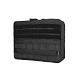 ProCase Tactical Admin Molle Pouch, Military MOLLE Pouch Horizontal Multi-Purpose Utility Gadget Gear Tool Bag for Magazine, Flashlight, Map and Other Small Tools for Outdoor Activities -Black