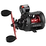KastKing ReKon Line Counter Trolling Fishing Reel,Round Baitcasting Reels,Size 10,Left Handed