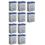 Power Sonic 6V 4.5AH Battery for Dual-Lite 12-295 Emergency Light - 10 Pack