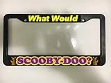First Rober Aluminum Alloy What Would Scooby DOO Scooby-Doo Shaggy Chrome Black License Plate Frame New Holder